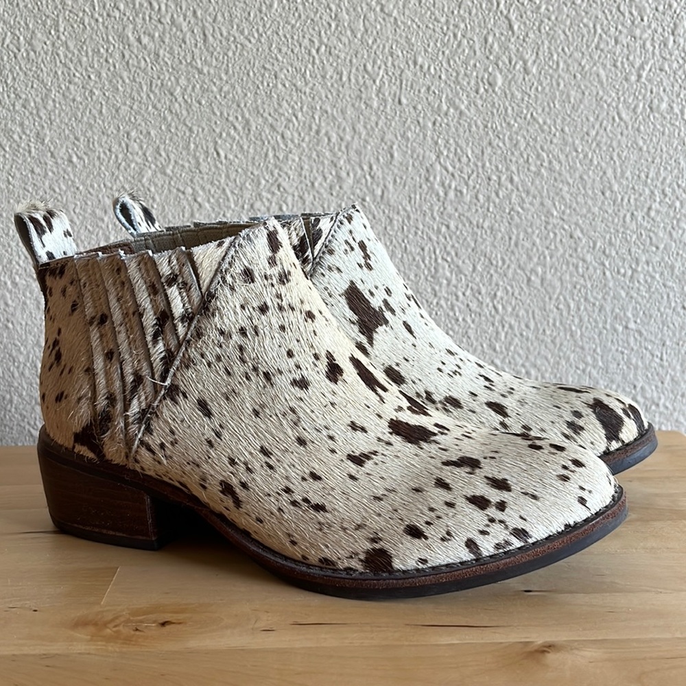 Matisse Cow Print Ankle Boots
